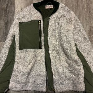 Free People Rivington Sherpa Fleece Bomber Jacket